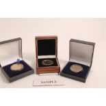 World - Tristan da Cunha, Silver Proof Crowns (Issued by the London Mint Office), gold layered,