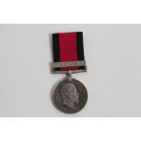 Natal Rebellion medal with 1906 clasp, renamed to Pte. H. Payne.
