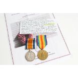 Interesting First World War pair medals - comprising War and Victory, named to F. 6053 E. C. Hood.