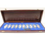 Contemporary set of silver ingots - The Queen's Beasts - made to commemorate The Queen's Silver