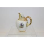 Royal Worcester jug with painted pheasant and landscape decoration,
