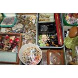 Large quantity of costume jewellery,