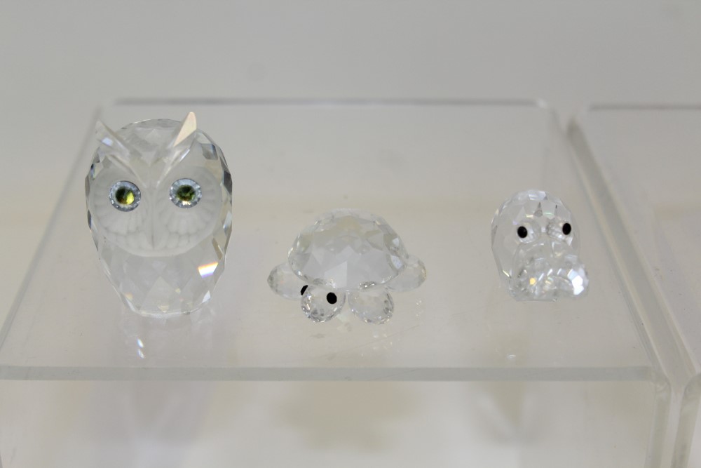 Selection of Swarovski crystal ornaments - including Polar Bear, Hedgehog, Swan, Owl, etc, - Image 4 of 4