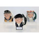 Five Royal Doulton character jugs - Yachtsman D6626, Lobster Man D6617, Old Salt D6551,