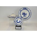 Royal Doulton Norfolk pattern blue and white six place setting dinner service - including pair of