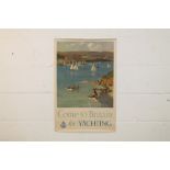 Poster - original circa 1950s 'Come to Britain for Yachting', by Arthur Burgess,