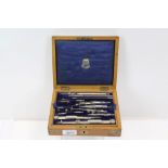 Late 19th / early 20th century Negretti & Zambra Practical Drawing Instrument Set - in a brass