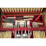 Complete 1950s silver plated canteen of cutlery by H. J.