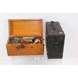 Late Victorian Magneto electric shock machine in a fitted case,