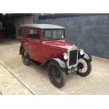 1931 Austin 7 Short Chassis 2 door Saloon. Registration no. VXI 323. Chassis 131970.