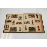 Victorian scrapbook containing scraps large and small and cuttings - including military, Oriental,