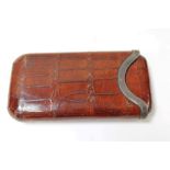 1920s crocodile leather cigar case with silver mounts (London 1926), Asprey & Co.