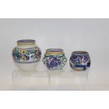 Poole Carter Stabler Adams vase with floral decoration and two other early Poole Pottery vases (3)