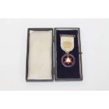 Of Masonic interest: Edwardian enamelled gold (18ct) Masonic Chairman's medal for City of West.