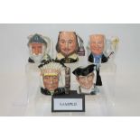 Eleven Royal Doulton character jugs - Charles Dickens D6901, Rip Van Winkle D6463,