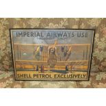 Imperial Airways framed poster by Dacre Adams