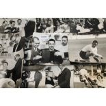 Football photographs size 29cm x 36cm, selection of black and white photographs,