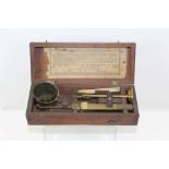 Victorian brass and steel chondrometer / grain balance, by Bate London,