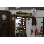Early 20th century brass theodolite stamped - E.R.W. & S.