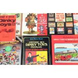 Eight various reference books, Dinky toys and other diecast models, model soldiers,