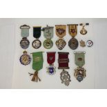 Of Masonic interest: Good collection of eight early 20th century silver gilt and enamelled Masonic