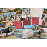 Suitcase containing a good selection of postcards - mixed periods,