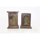 Pair early 20th century Huntley & Palmers biscuit boxes modelled in the form of classical plinths,