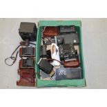 Quantity of vintage cameras and photographic equipment - including two Zeiss Nettars,