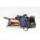 Various film cameras - including two Zeiss Nettars, one boxed,