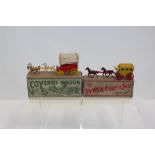 Modern Product covered wagon and coach driver and four horses - both boxed