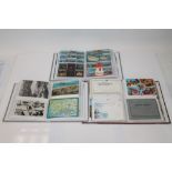 Postcards in three albums - including real photographic G.B.