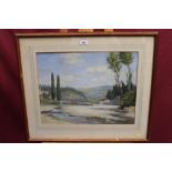 John Ernest Foster (1877 - 1965), watercolour - Continental landscape, signed, in glazed frame,