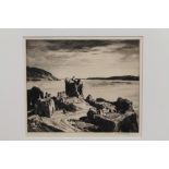 *Leonard Squirrell (1893 - 1979), signed drypoint etching - 'Urqhart Castle', plate 25cm x 30cm,