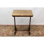 Good William IV and later rosewood side table with rectangular top,