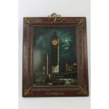 Late 19th / early 20th century novelty musical clock in the form of a scene of Big Ben and the