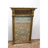 Late Regency gilt gesso pier mirror,