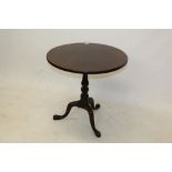 George III mahogany tripod table,