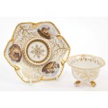 Fine early 19th century Flight Barr & Barr trembleuse cabinet cup and saucer,