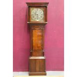 Late 18th / early 19th century longcase clock with eight day movement striking on a bell,