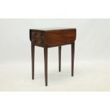 Regency mahogany Pembroke table of small size,