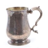 Victorian silver christening mug of baluster form,