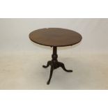 George III mahogany tripod table,