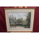 John Ernest Foster (1877 - 1965), watercolour - On The Stour, signed, in glazed frame,