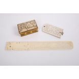 Finely carved 19th century Chinese ivory paper knife,