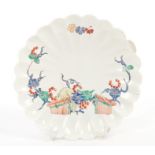 18th century Chantilly Kakiemon-style fluted saucer, circa 1740,