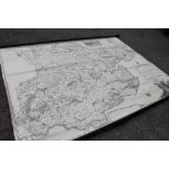 Large canvas map of Essex - replica of the 1777 county map by John Chapman and Peter Andrew,