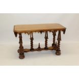 Fine quality Victorian oak, pollard oak and ebony centre table,