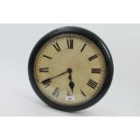 Victorian wall clock with eight day single chain fusee movement,