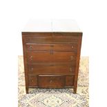 George III mahogany dressing / writing cabinet of large size,