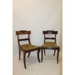 Good set of eight Regency mahogany dining chairs,